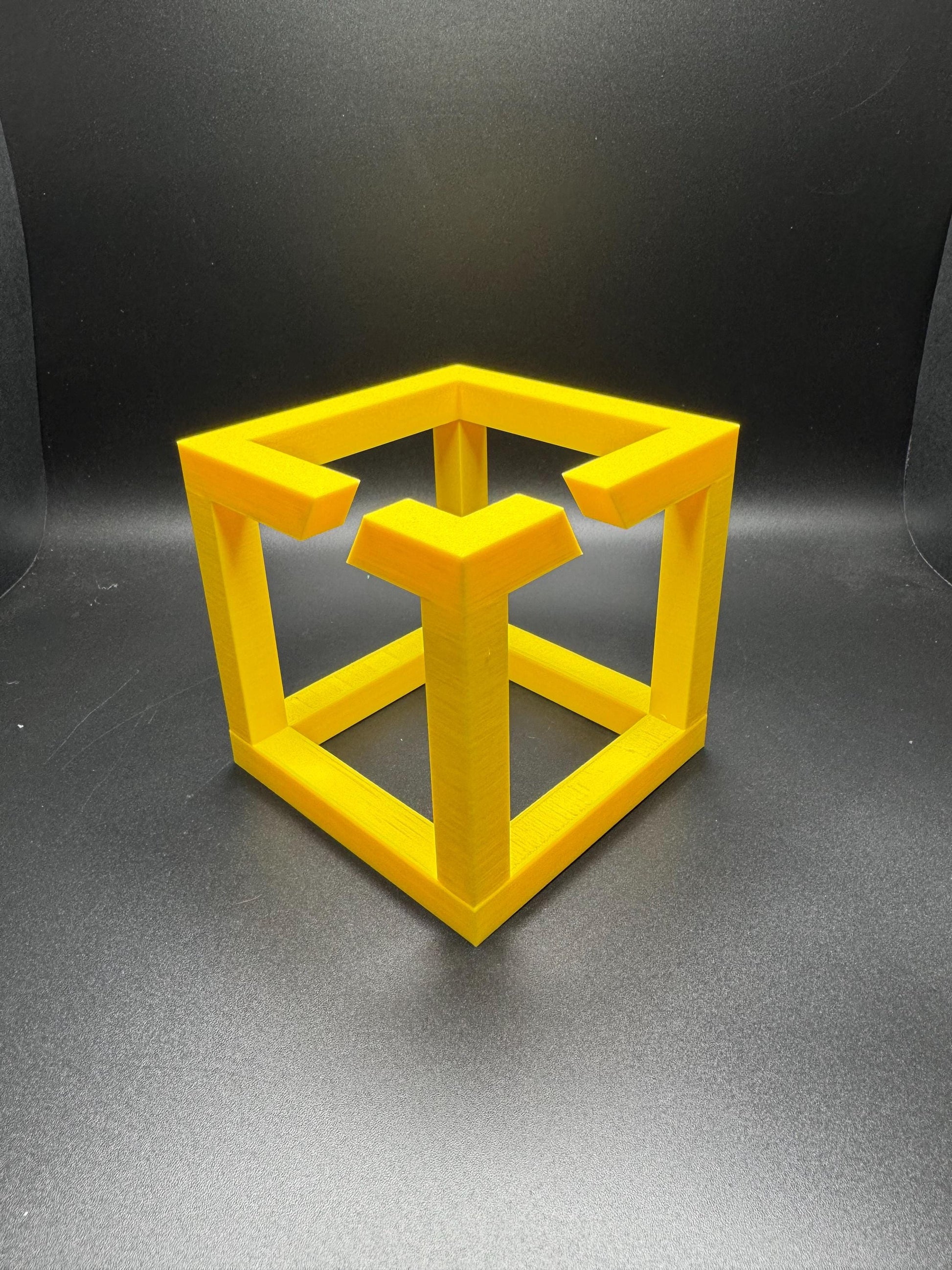 Impossible Cube Puzzle | M.C. Escher Inspired Irrational Object | Optical Illusion 3D Perspective Art | Unique Modern Decor