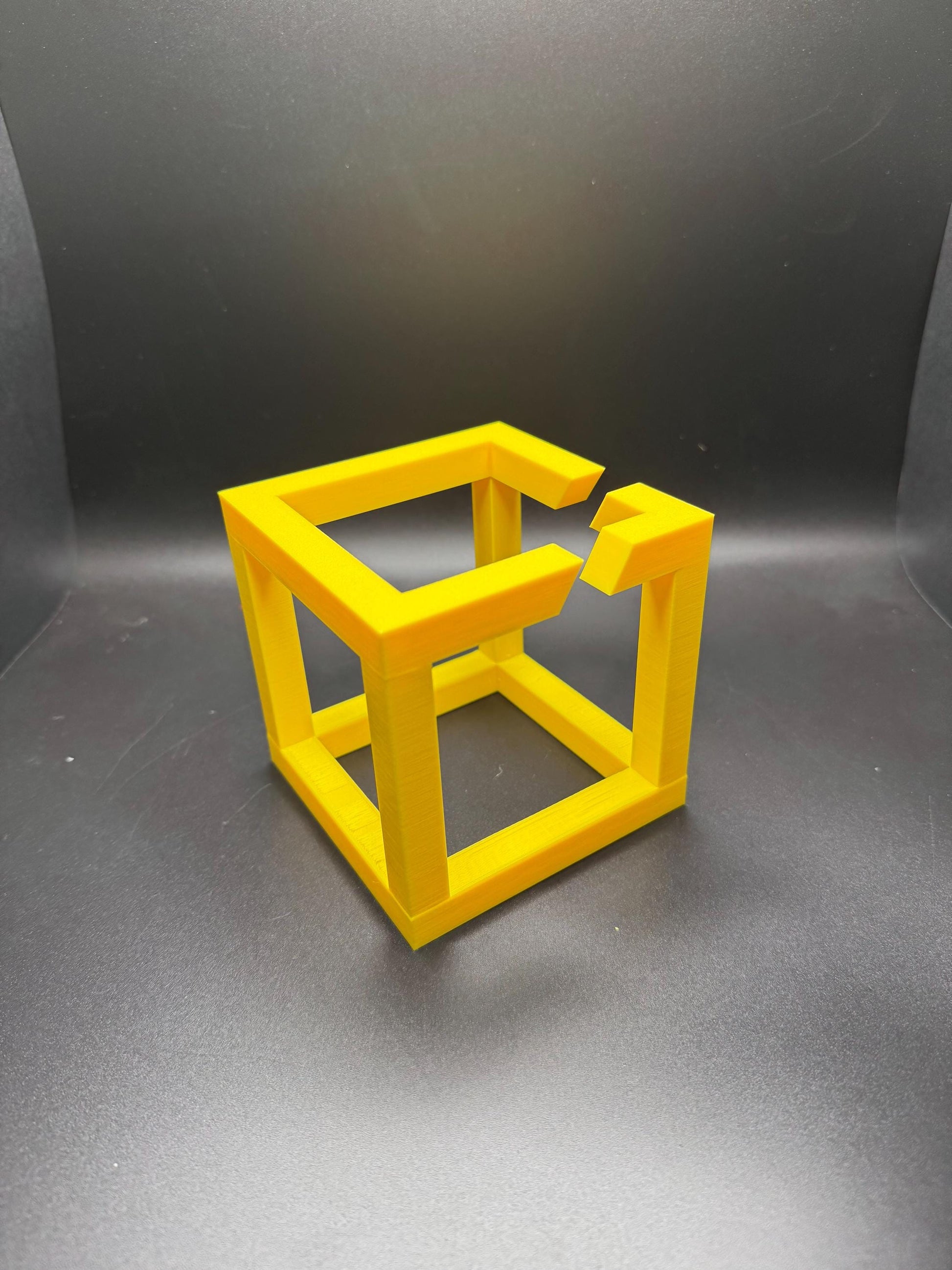 Impossible Cube Puzzle | M.C. Escher Inspired Irrational Object | Optical Illusion 3D Perspective Art | Unique Modern Decor
