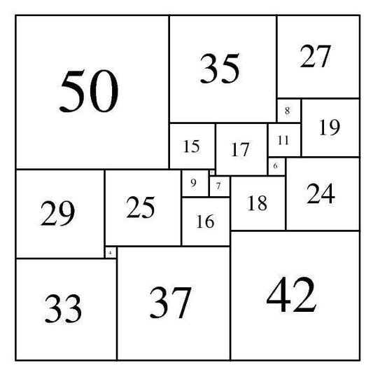 Squared Square Puzzle for Adults & Kids - Challenging Math Puzzle Brain Teaser - Educational Game for Teachers, Students Puzzle Lovers