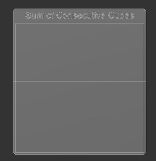 Sum of Consecutive Cubes Puzzle | 3D Printed Math Visual Proof | Large Framed Brain Teaser | Educational Gift