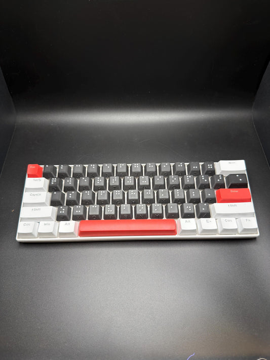 Braille Keyboard Key Cap Set Cherry MX - Artisan Handmade Accessibility Tool for the Visually Impaired - Great Gift - 2 Styles Available