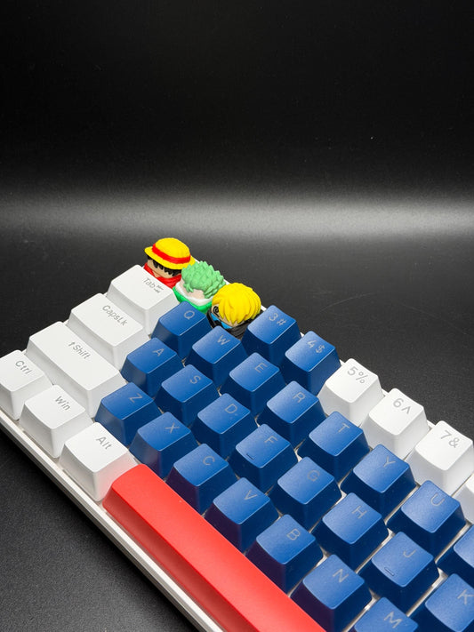 Handmade Anime Keycaps - Monkey, Sanji for Cherry MX - Custom Artisan - Perfect Anime Fan Gift