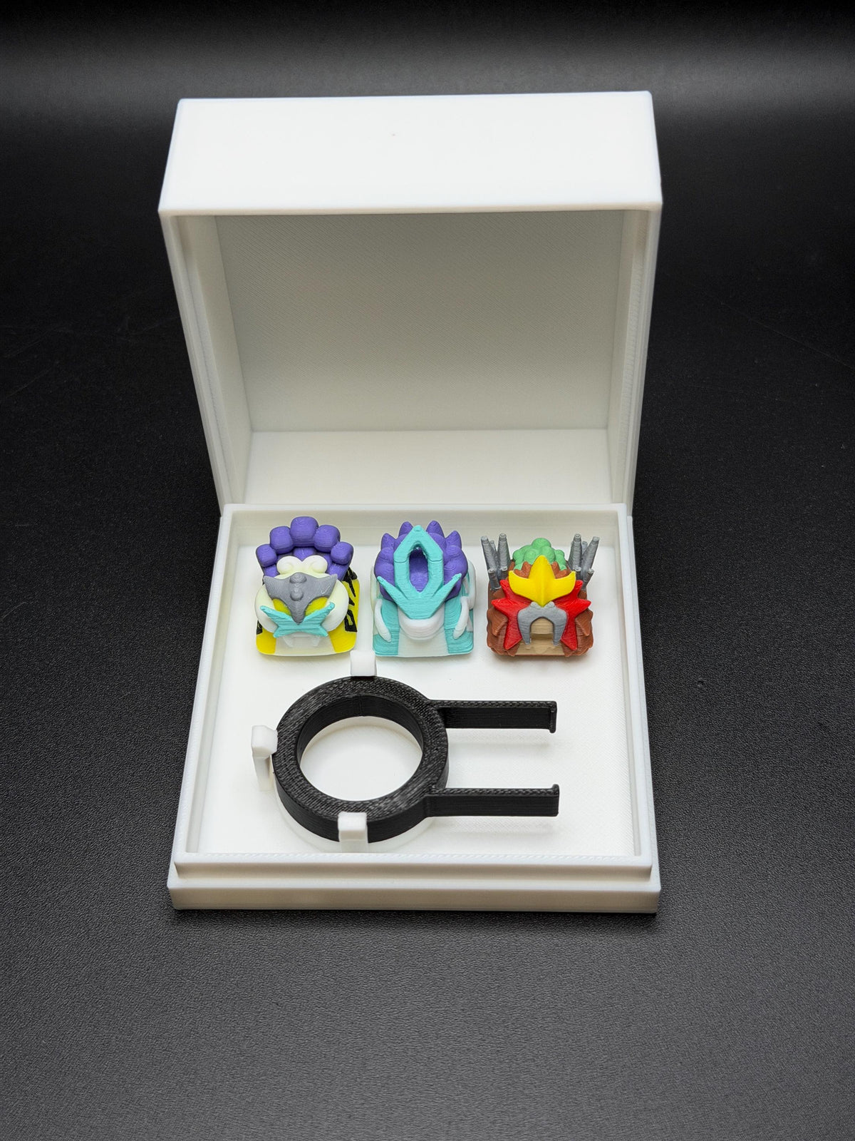 Handmade Inspired By Legendary Beasts Pokemon Keycaps for Cherry MX - Custom Artisan - Entei Suicune Raikou - Perfect Anime Fan Gift
