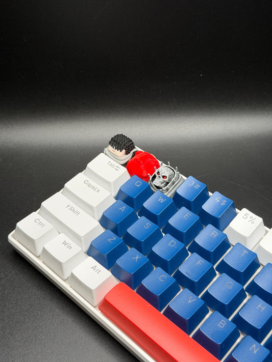 Handmade Inspired By Berserk Keycaps for Cherry MX - Custom Artisan Keycaps - Anime Fan Gift - Guts, Behelit, Gift for Him and Her