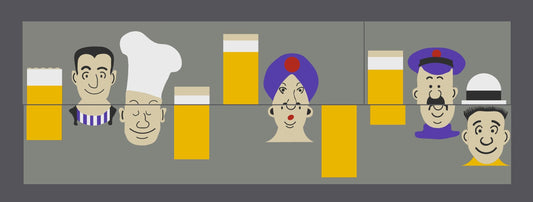 The Beer Glass Puzzle | Optical Illusion Dissection Puzzle | 3D Printed Retro Brain Teaser | Which Man Vanishes?