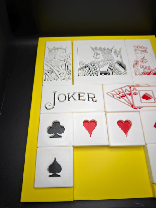 Playing Card Sliding Puzzle | Poker Themed Logic Puzzle | King Escape Brain Teaser | Casino Gift | Sliding Block Puzzle