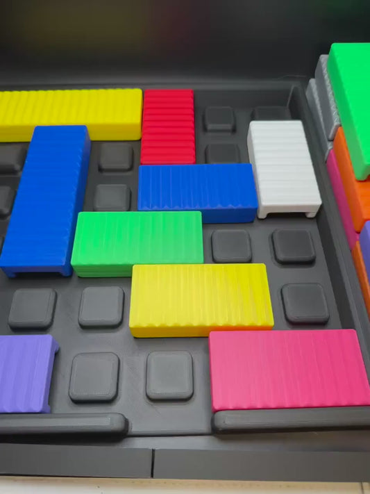 Rush Hour Challenge - Sliding Puzzle - Logic Game - 3D Printed Puzzle, Great Gift for Problem Solving Fun