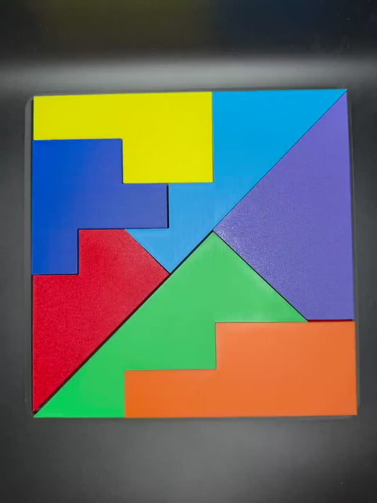 Disappearing Square Puzzle Version 3 - Vintage Modern Design, Fun Brain Teaser, Fits Perfectly, Challenging Family Game