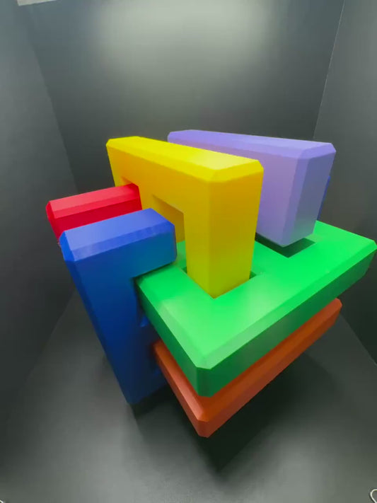 Gordian Knot Puzzle - Very Difficult - High Quality 3D Print, Unique Gift & Art Piece, Endless Fun for All Ages, Brain Teaser Toy