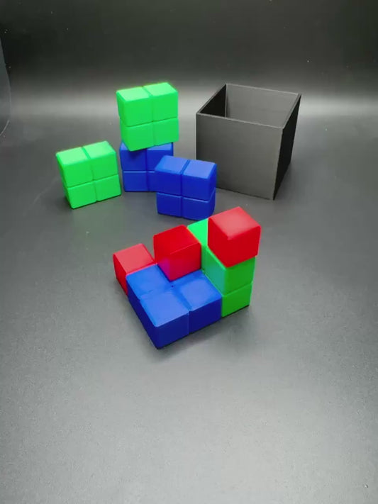 Slothouber Graatsma Packing Puzzle - Unique Brain Teaser, 9 Brick Challenge, Fun & Educational 3D Printed Brick Game, Perfect Gift Idea