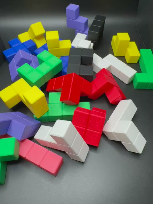 Pentacubes Brain Teasers - Pack 25 Unique Pentacubes in a Cube, Very Challenging No Found Solutions Yet, Fun & Engaging Problem-Solving!