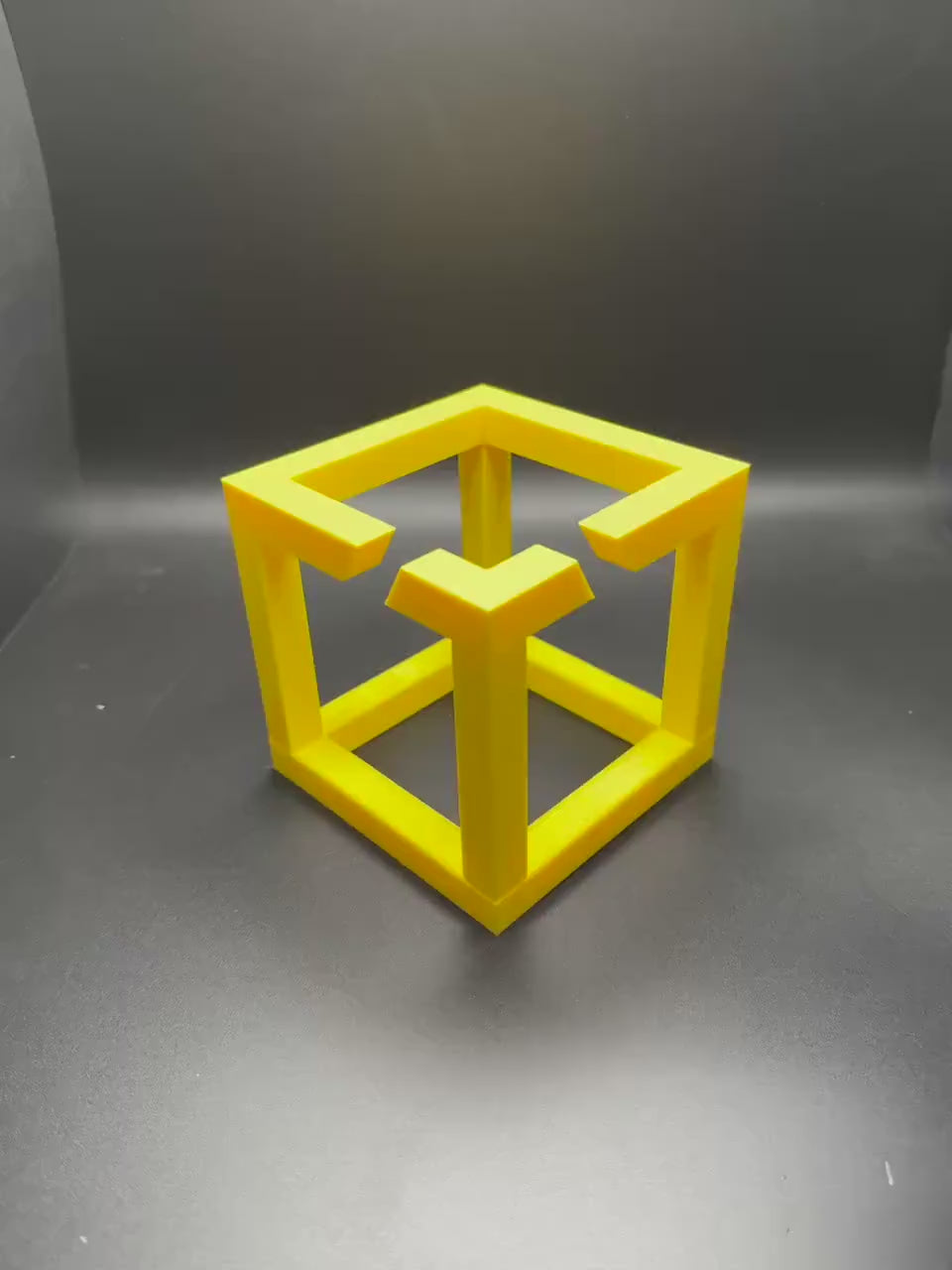 Impossible Cube Puzzle | M.C. Escher Inspired Irrational Object | Optical Illusion 3D Perspective Art | Unique Modern Decor