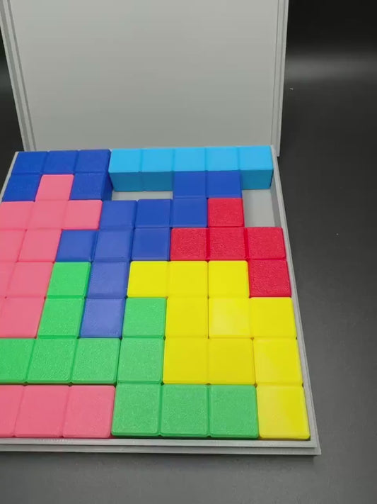 Flat Pentominoes Puzzle - 13 Unique Pieces, Challenging STEM Learning Tool & Gift for Puzzle Lovers | High Quality 3D Print