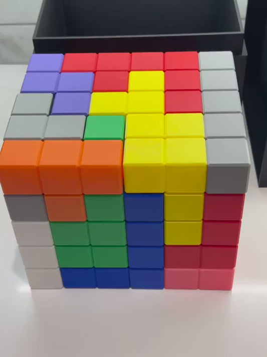 Dorian Cube Puzzle - 25 Unique Pentacube Pieces, 3D Brain Teaser, Fun and Educational Gift for Puzzle Lovers & Challenge Seekers