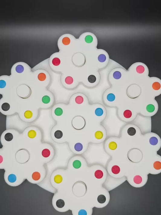 Gear Puzzle - Color-Matching Thinkominos-Inspired Game Unique Gear Shape Brain Teaser - STEM Learning Tool, Fun Family Activity Perfect Gift