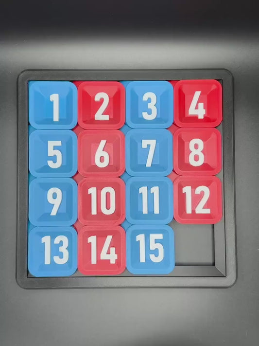 15 Number Sliding Puzzle - 3D High Quality Print for Endless Fun - Perfect Gift for Teachers, Students & Puzzle Lovers