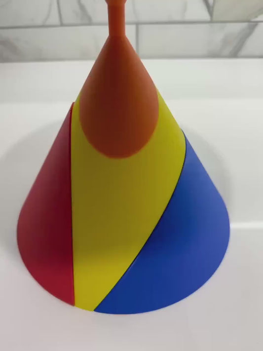 Conic Section Visual Representation - Educational Tool for Students & Teachers, Geometry Learning Aid, Math Decoration, 15 inches Tall