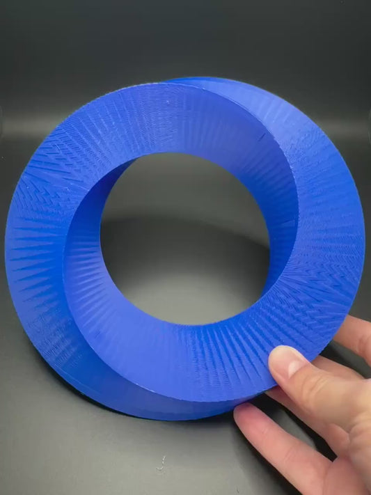 Mobius Collection Decor Ring - 3D Printed Stylish Accent for Bookshelves, Tables & Cabinets, Modern Home Decor