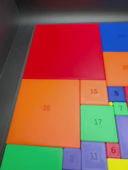 Squared Square Puzzle for Adults & Kids - Challenging Math Puzzle Brain Teaser - Educational Game for Teachers, Students Puzzle Lovers