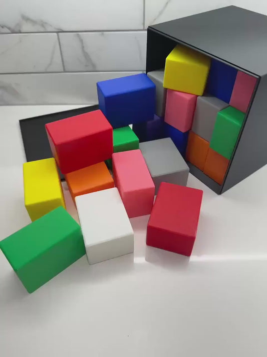Knuth’s Packing Puzzle - Unique Brain Teaser, 28 Cuboids Challenge, Fun & Educational 3D Printed Cube Game, Perfect Gift Idea