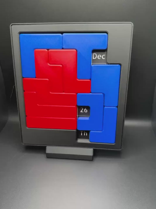 Daily Calendar Puzzle - Mind-Sharping Challenge | 9.5x8.3 Inch High-Quality 3D Print for Daily Fun! Great Gift for Puzzle Lovers of All Ages