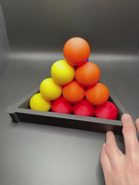 Intelligence Pyramid Puzzle - Fun 3D Mind Game, Stack Spheres to Create Pyramid, High Quality Large Size Brain Teaser