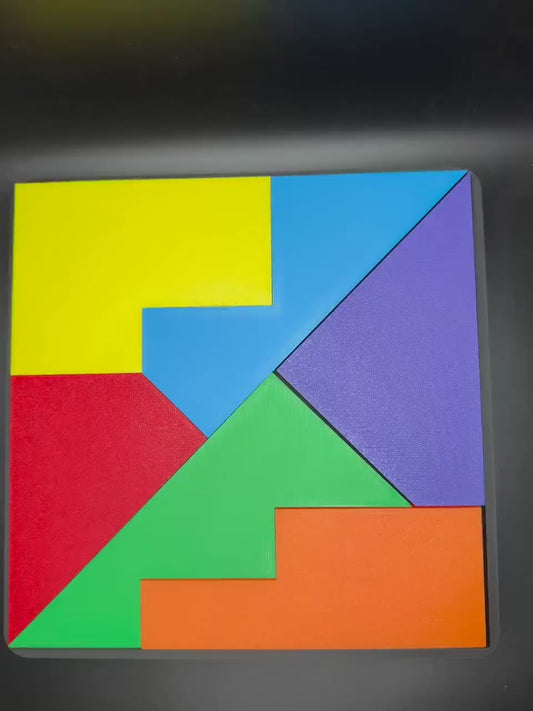 Disappearing Square Puzzle Version 2 - Vintage Modern Design, Fun Brain Teaser, Fits Perfectly, Challenging Family Game