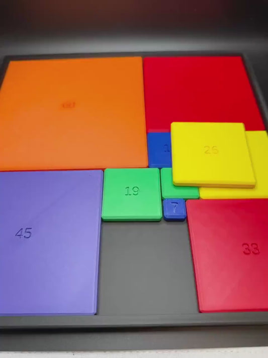 Perfect Rectangle Puzzle for Adults & Kids - Challenging Math Puzzle Brain Teaser - Educational Game for Teachers, Students Puzzle Lovers