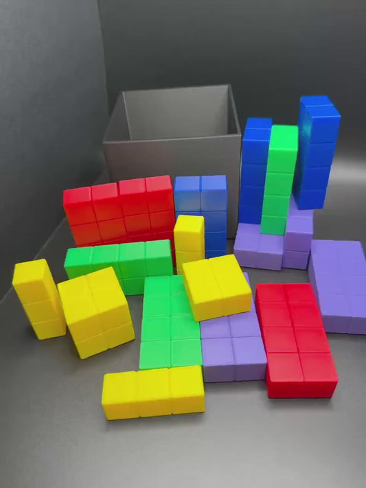 Conway Bin Packing Puzzle - Unique Brain Teaser, 18 Brick Challenge, Fun & Educational 3D Printed Brick Game, Perfect Gift Idea