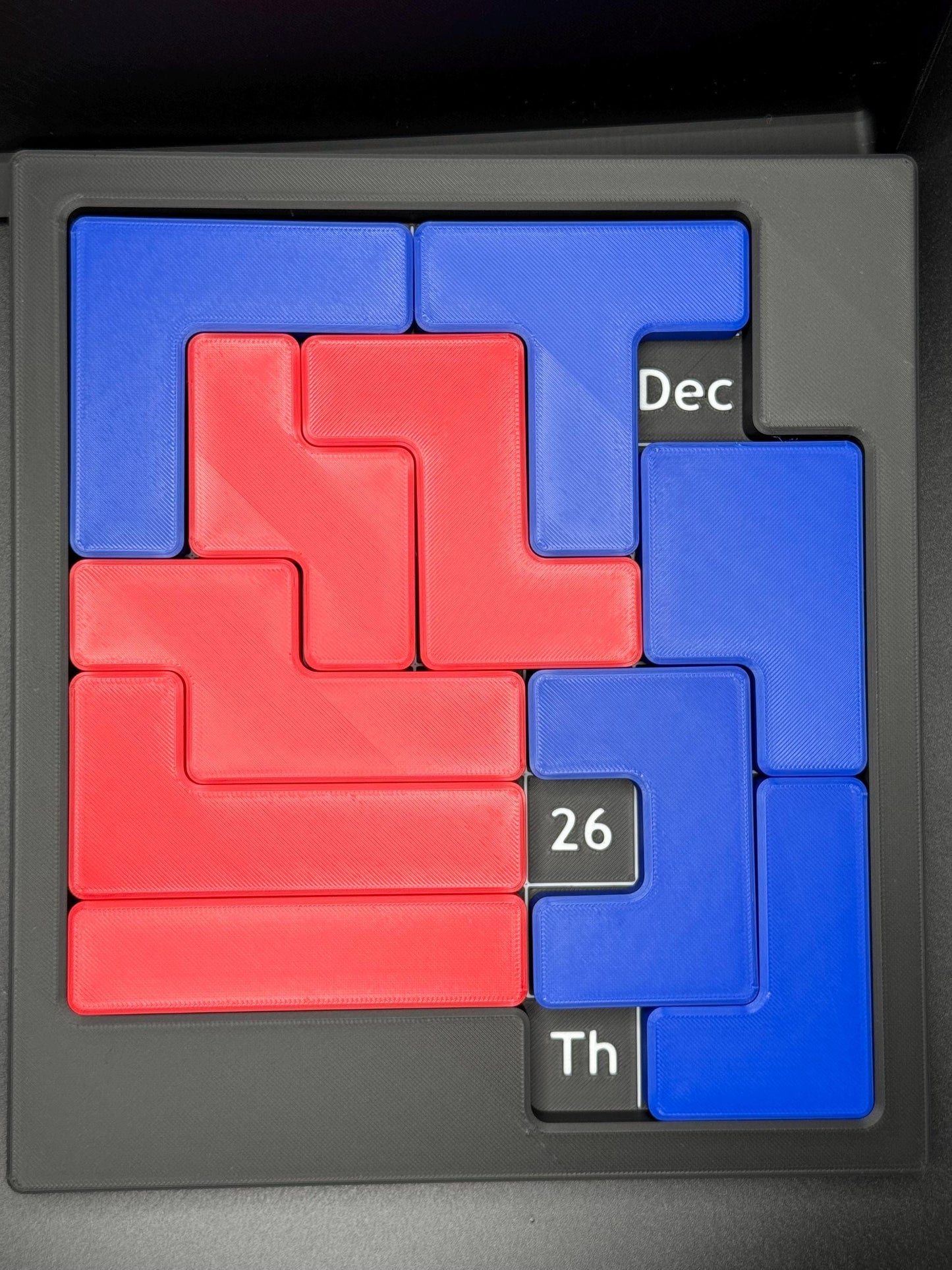 Daily Calendar Puzzle - Mind-Sharping Challenge | 9.5x8.3 Inch High-Quality 3D Print for Daily Fun! Great Gift for Puzzle Lovers of All Ages