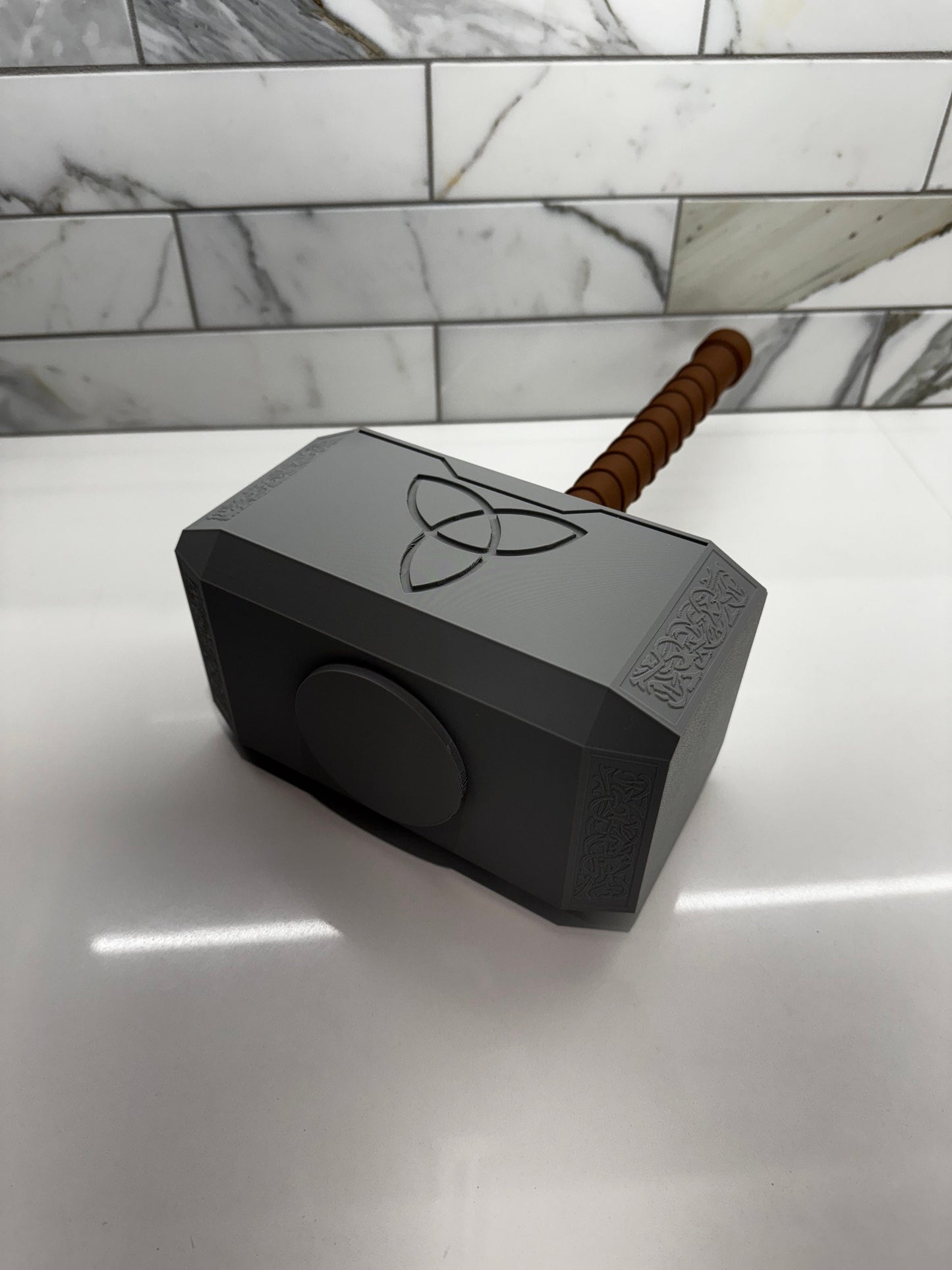 Thor's Mjolnir 3D Printed Hammer - Full-Size, High-Quality Cosplay & Display Prop - Authentic Norse Mythology Replica