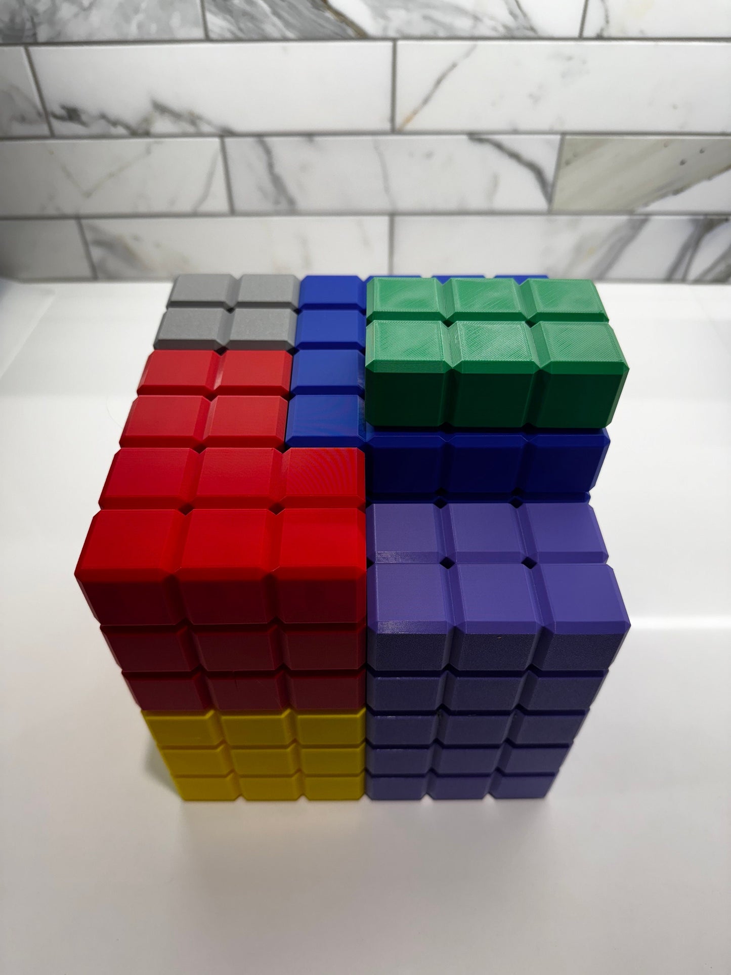 Cube Dissection Puzzle - 6x6x6 Brain Teaser Game - Regular & Large Sizes - 3D Printed Puzzle for Adults and Kids - Perfect Gift