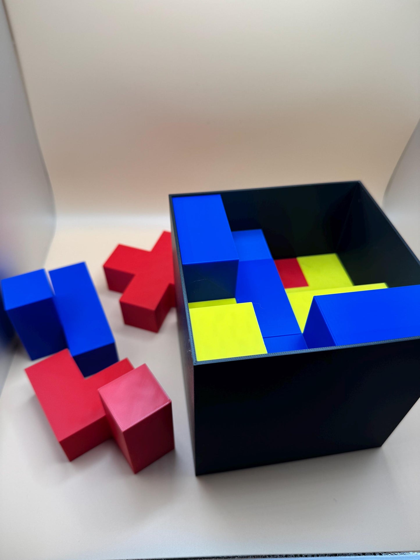 Bedlam Cube Puzzle - 12 Pentacubes in 3 Sizes: Perfect for Teachers & Kids, Fun Educational Game for All Ages