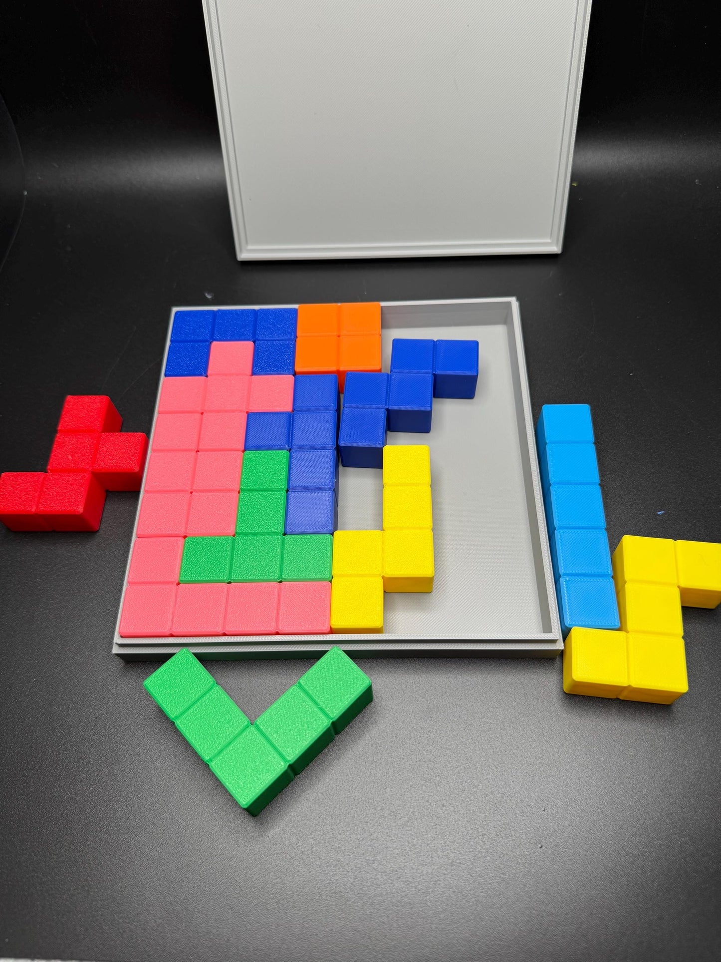 Flat Pentominoes Puzzle - 13 Unique Pieces, Challenging STEM Learning Tool & Gift for Puzzle Lovers | High Quality 3D Print