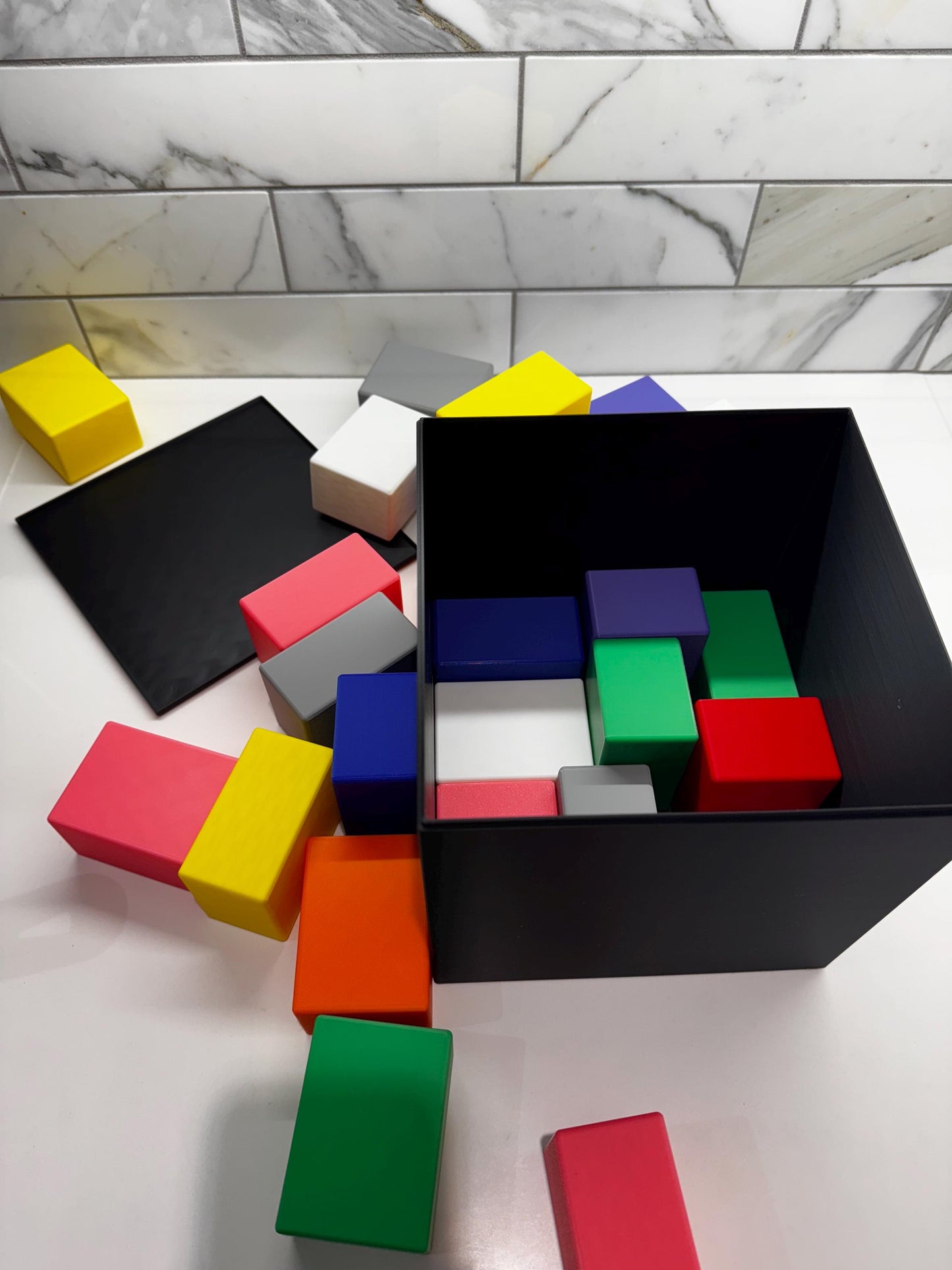 Knuth’s Packing Puzzle - Unique Brain Teaser, 28 Cuboids Challenge, Fun & Educational 3D Printed Cube Game, Perfect Gift Idea