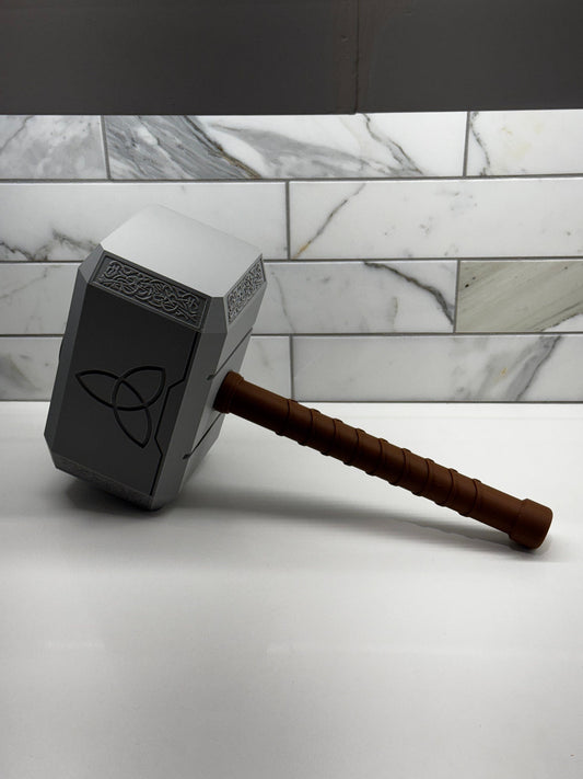 Thor's Mjolnir 3D Printed Hammer - Full-Size, High-Quality Cosplay & Display Prop - Authentic Norse Mythology Replica