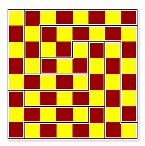 Checkerboard Dissection Puzzle by Sam Loyd