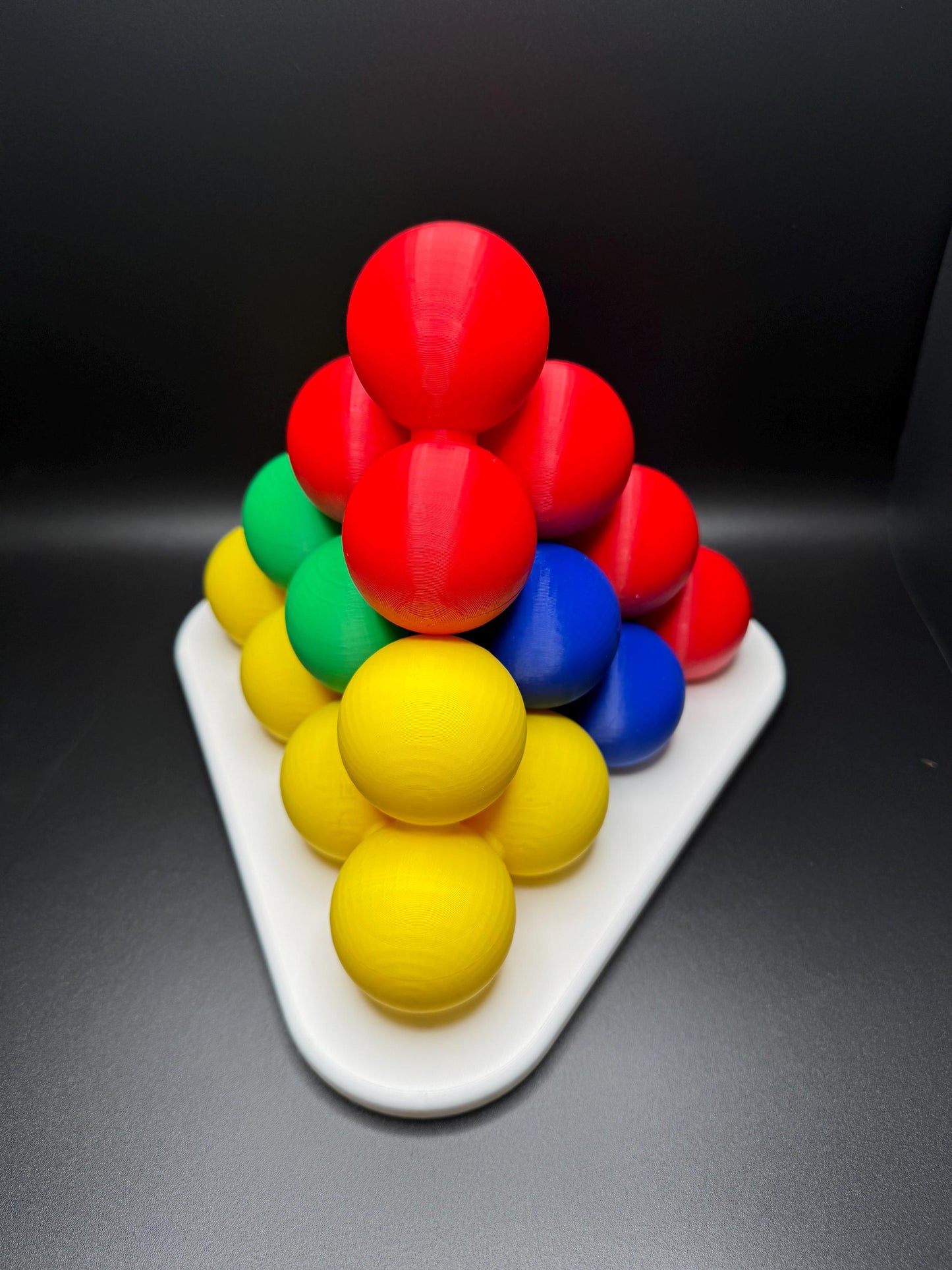 Tetraeder Puzzle - Fun 3D Mind Game, Stack Spheres to Create Pyramid, High Quality Large Size Brain Teaser