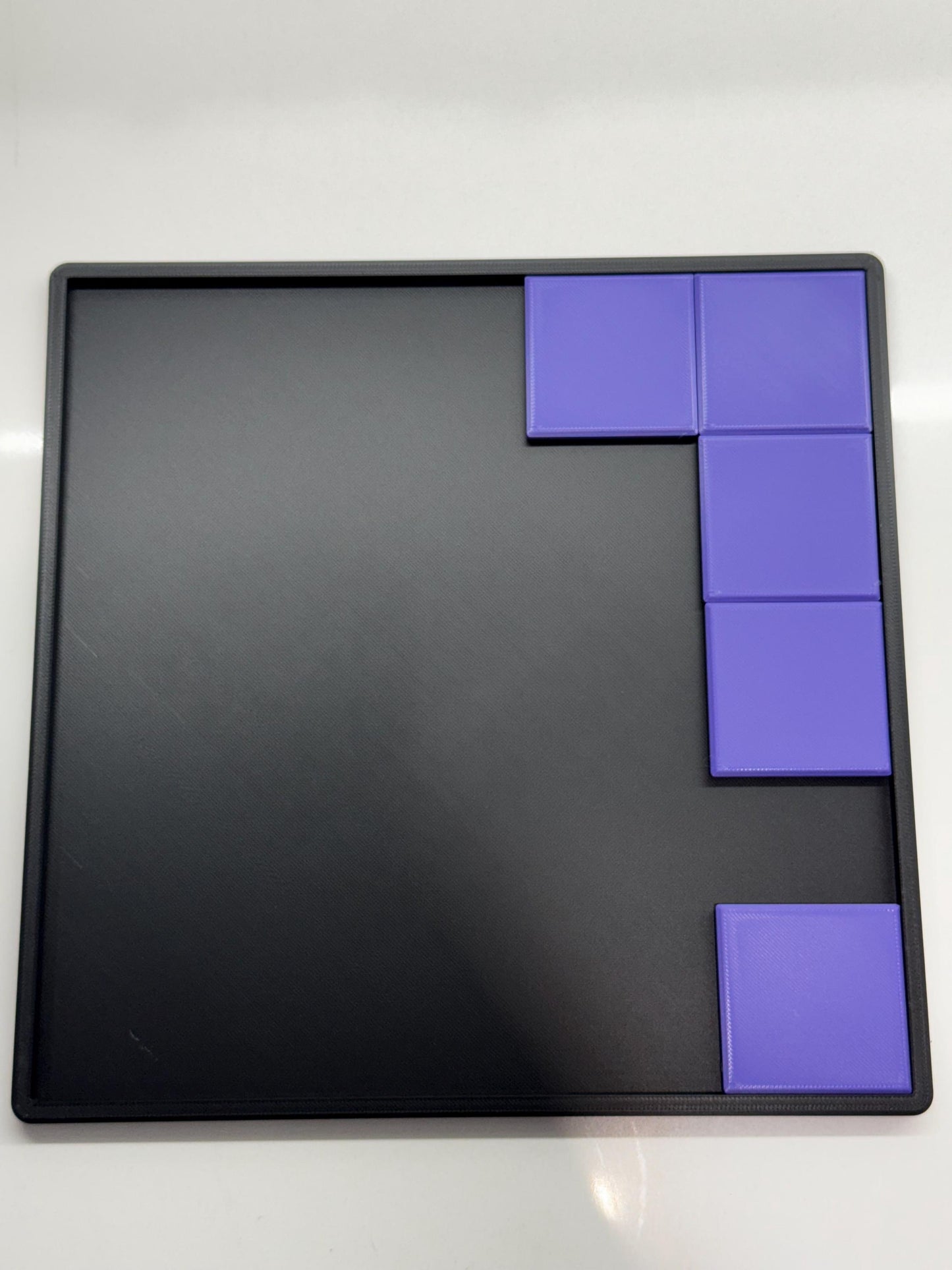 17 Squares Puzzle - 3D Printed Puzzle Brain Teaser: Fit 17 Squares into Square Base Challenge - Unique Mind Game Gift - Large Size 23x23 cm