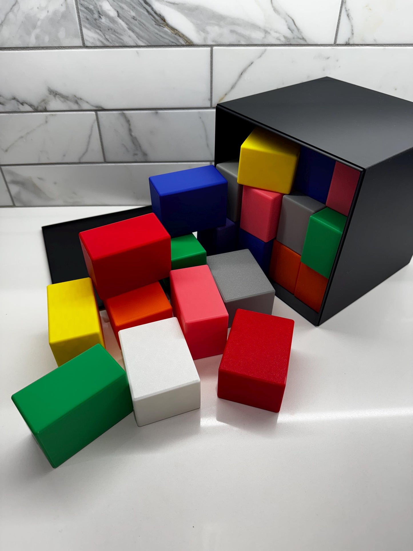 Hoffman's Packing Puzzle - Unique Brain Teaser, 27 Cuboids Challenge, Fun & Educational 3D Printed Cube Game, Perfect Gift Idea