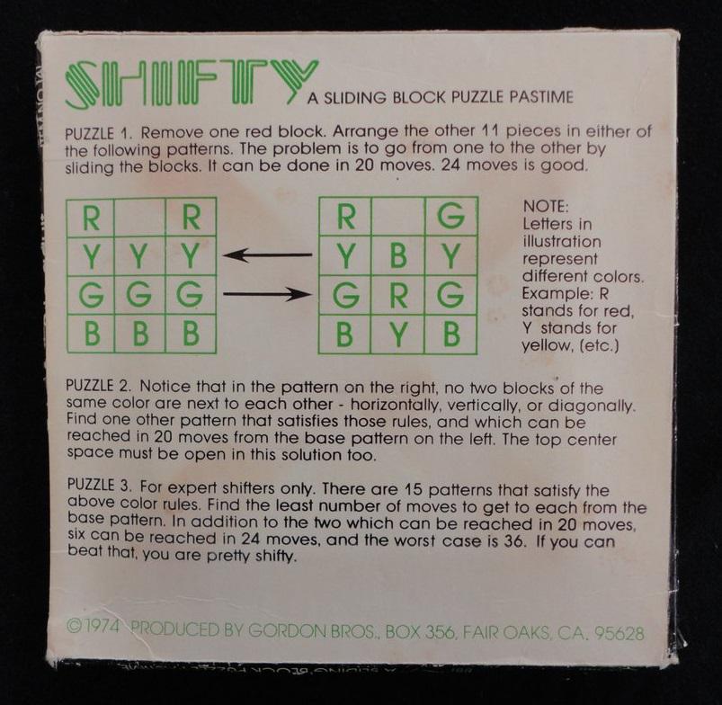 Shifty - Modern Recreation of 1974s Sliding Puzzle - Large 3D Puzzle 25x19cm, Sliding Piece Challenge, Reorganize the Colors on the Board