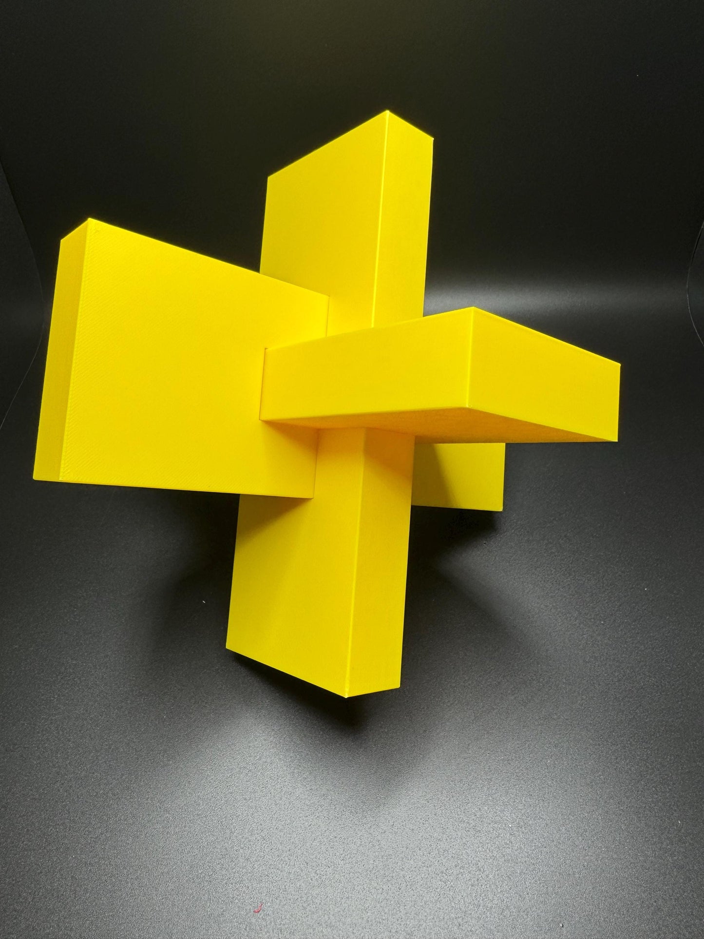 Interlocking Puzzle 3 Piece - Large Size - 3D Printed Quality Gift for Teachers, Students & Home Décor - Unique Art Piece for Him or Her