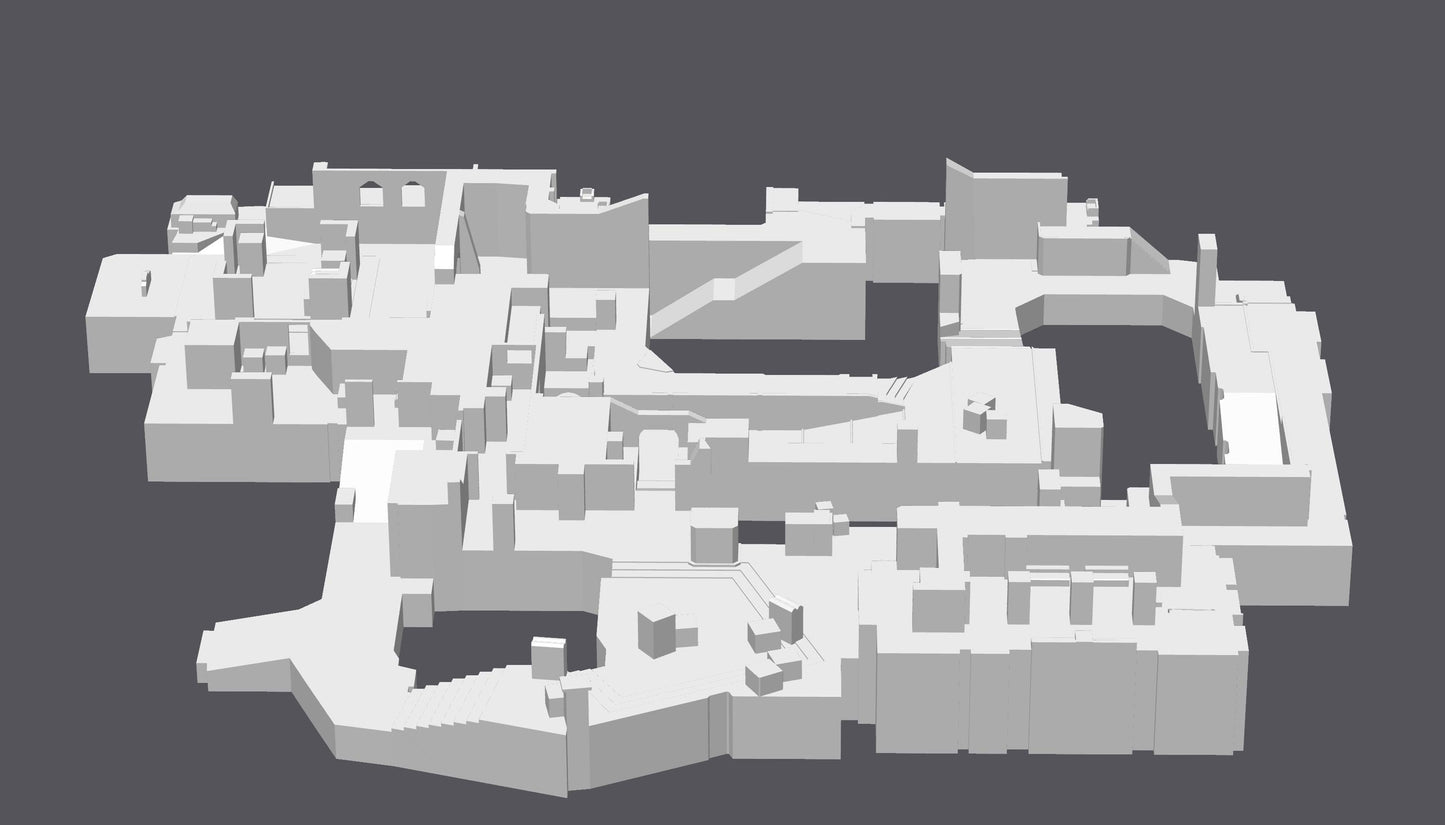 Counter Strike 2 & Counter Strike Global Offensive Mirage 3D Map Layout - High Quality 3D Print, Perfect Gift for Gamers, 10 Inch Size!