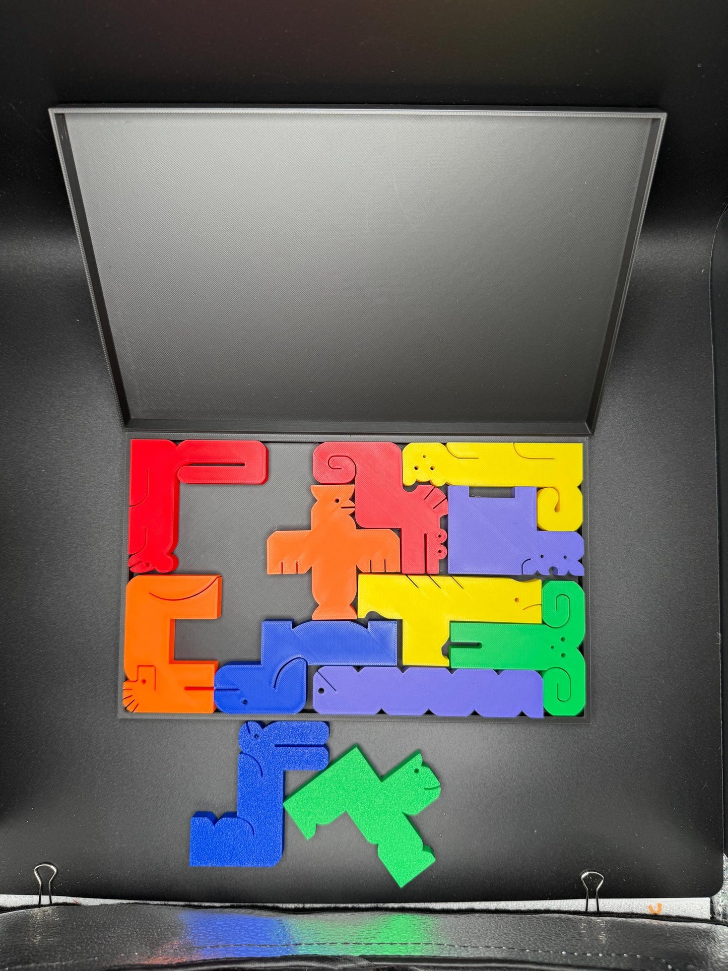 Animal Kingdom Tetris Puzzle - 12 Pieces with Tray and Cover | 245x150mm Fun & Functional Brain Teaser