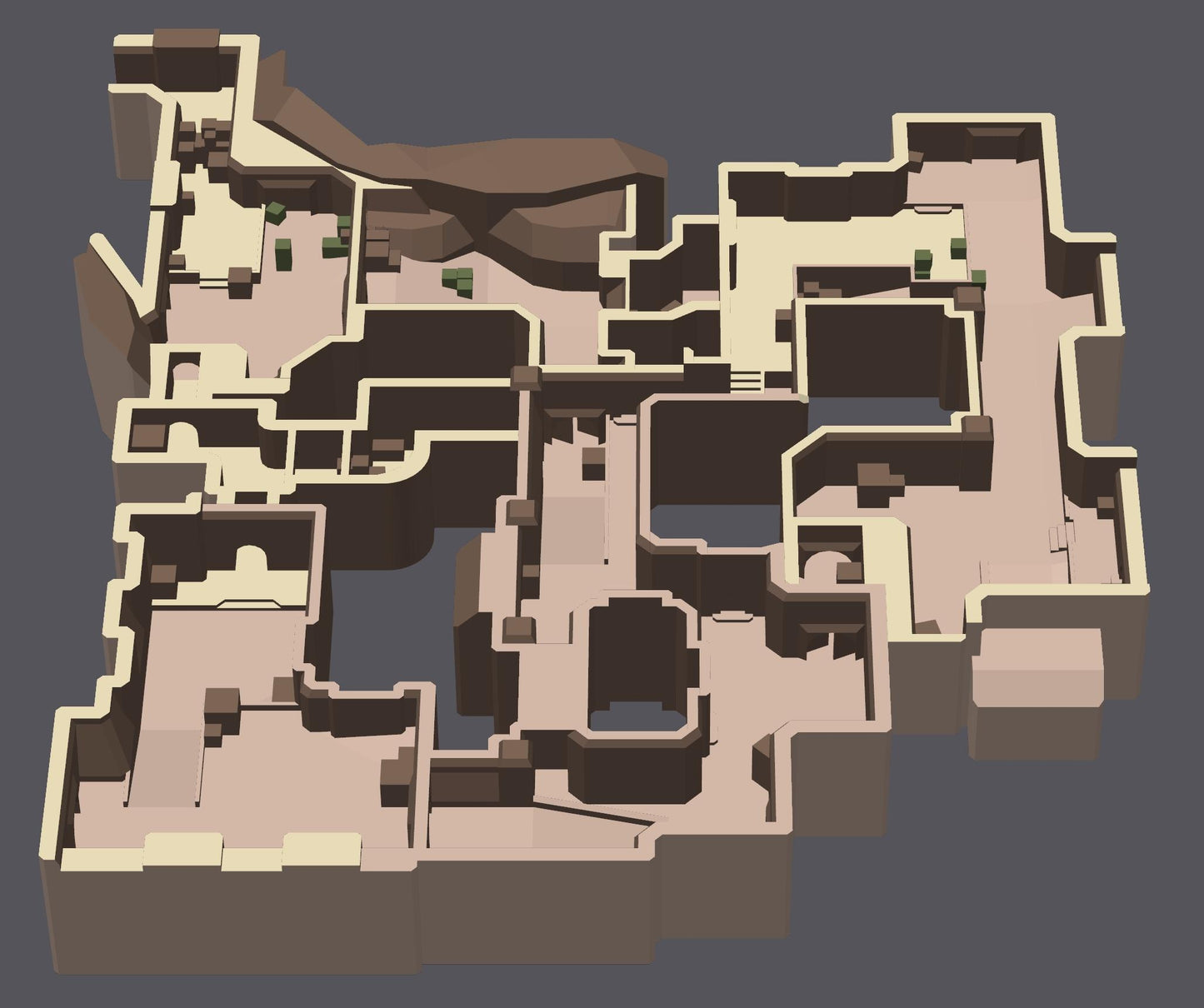 Counter Strike 2 & Counter Strike Global Offensive Dust 2 3D Map Layout - High Quality 3D Print, Perfect Gift for Gamers, 10 Inch Size!