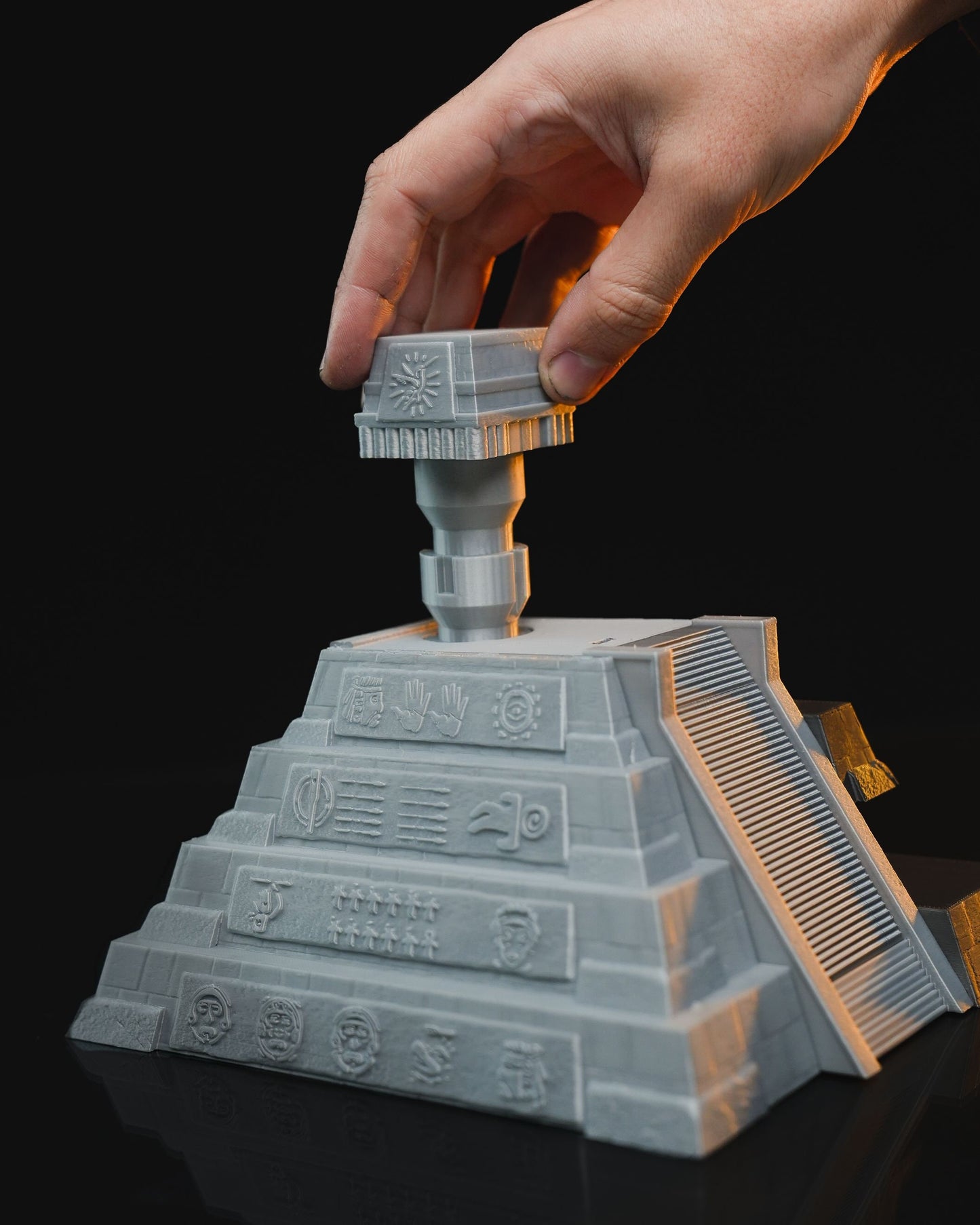 Pyramid Puzzle Box - Solve the Riddle to Unlock