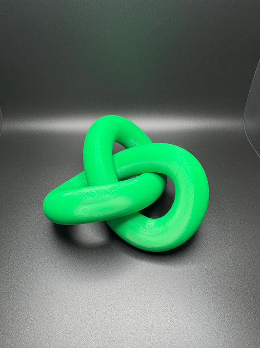 3D Printed Trefoil Knot - High Quality Gift for Teachers, Him or Her - Unique Decorative Art Piece