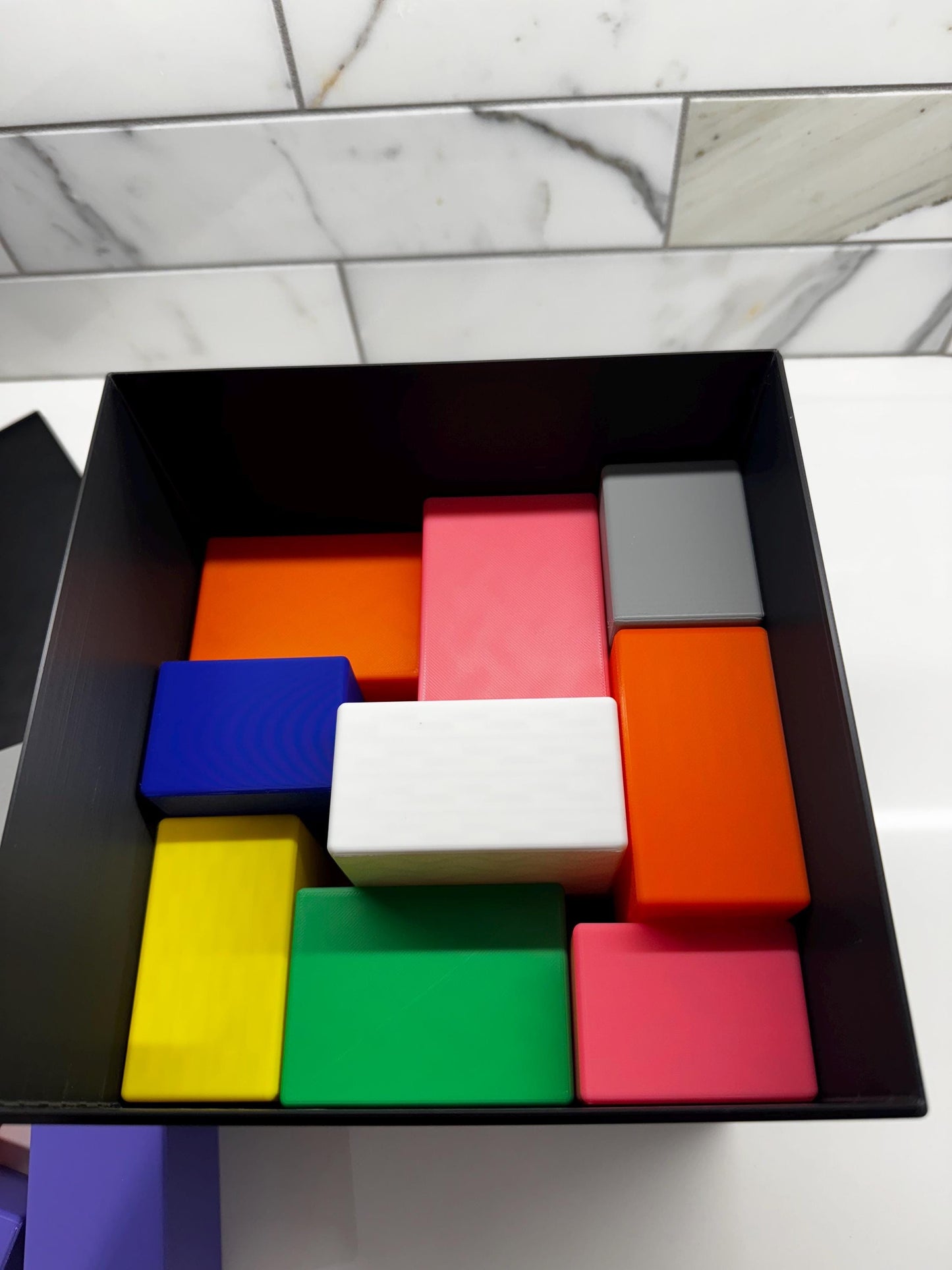 Knuth’s Packing Puzzle - Unique Brain Teaser, 28 Cuboids Challenge, Fun & Educational 3D Printed Cube Game, Perfect Gift Idea