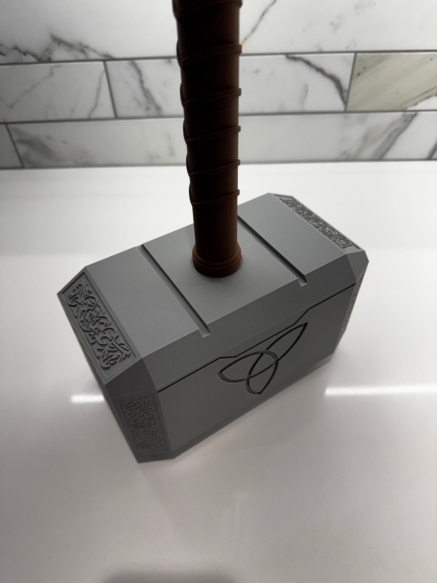 Thor's Mjolnir 3D Printed Hammer - Full-Size, High-Quality Cosplay & Display Prop - Authentic Norse Mythology Replica