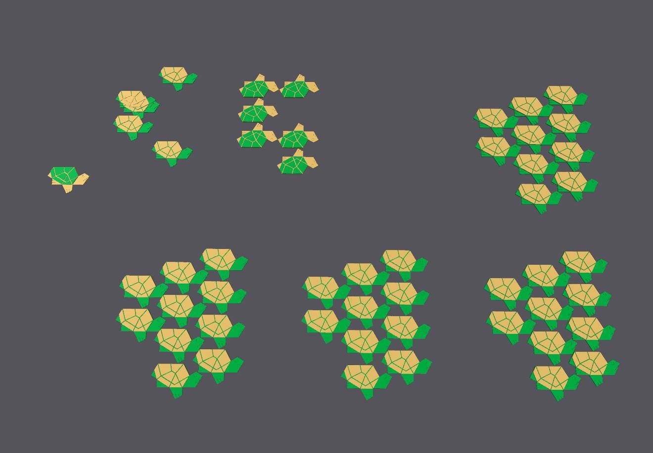 Turtle Aperiodic Monotile Puzzle - 3D Printed Learning Patterns for Teachers, Students & Kids - 57 Pieces to Explore New Skills